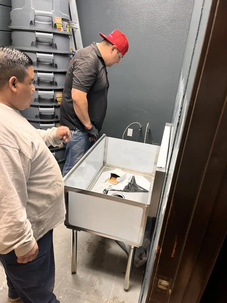 Commercial plumbing and sink installation in West Elkton