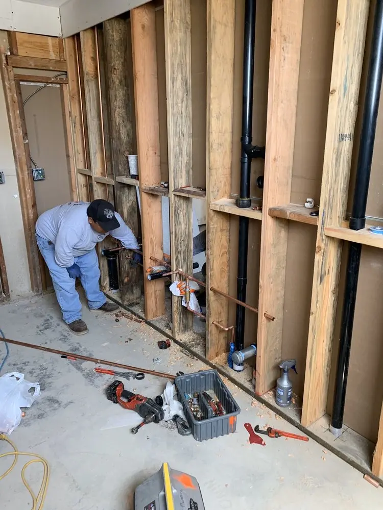 Commercial rough-in plumbing for Water Heater Replacement in West Elkton